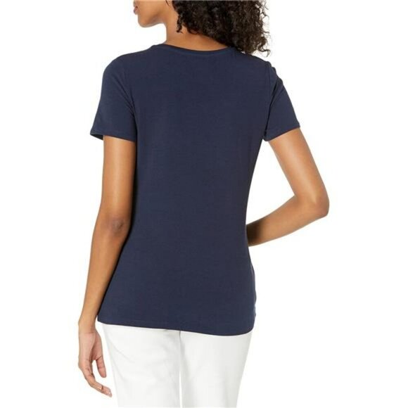 Womens Short Sleeve Crewneck T Shirt Classic Fit Cotton Modal Soft Top - Picture 4 of 7